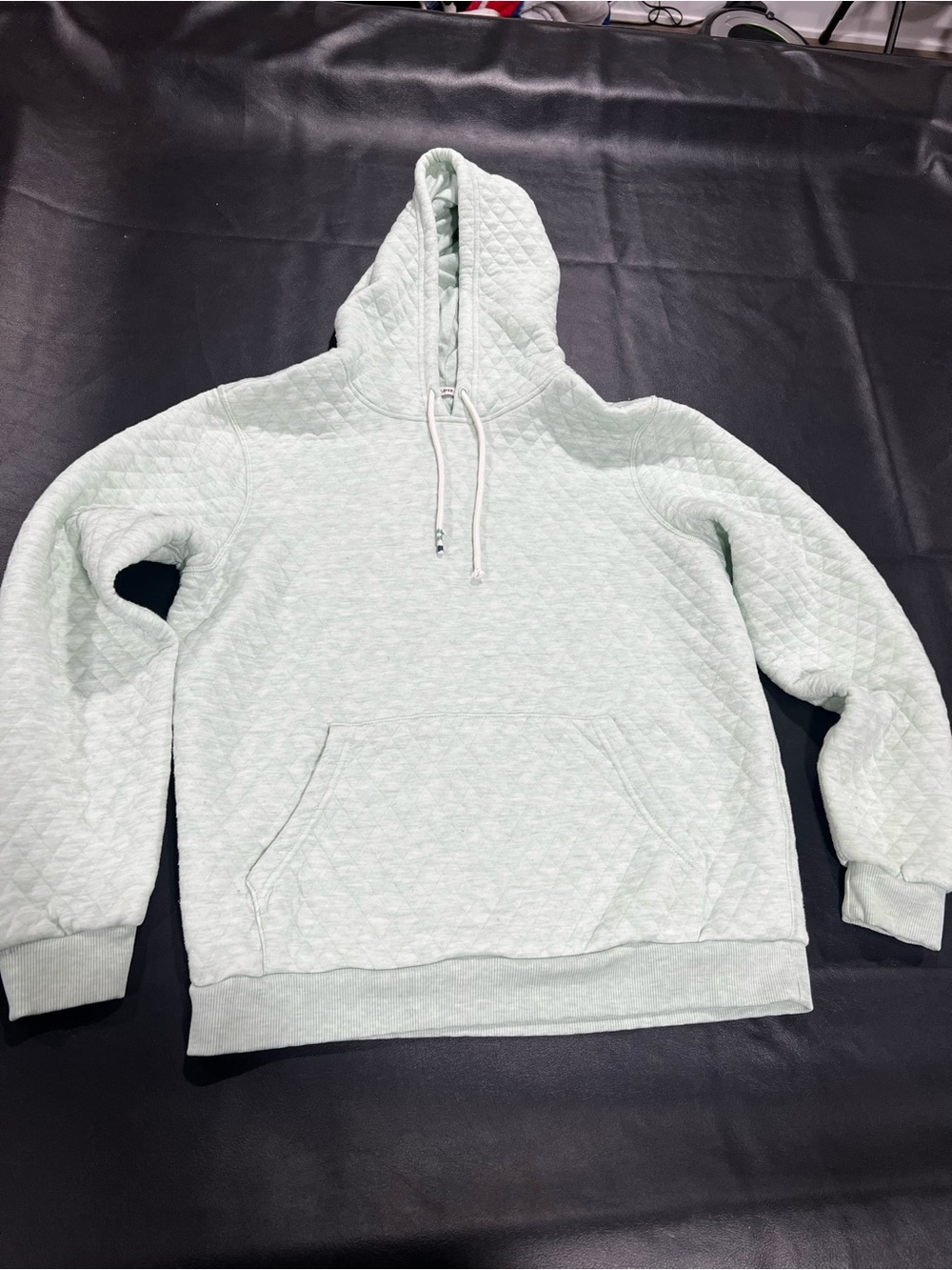 Marine Layer Quilted Light Mint Green Hoodie Size Medium